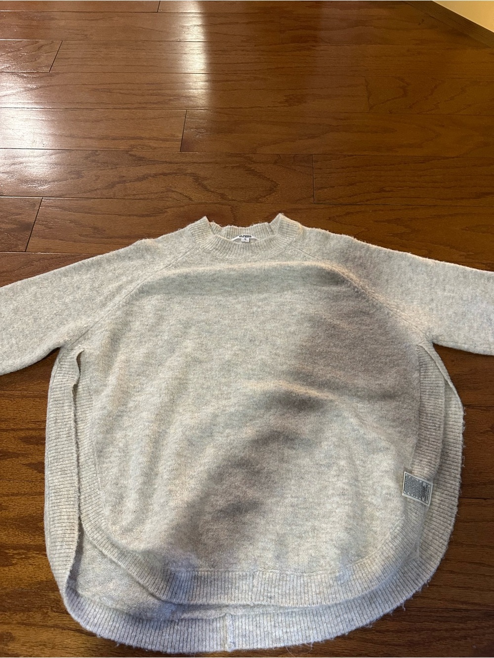 BB Dakota Light Gray Crewneck Sweater